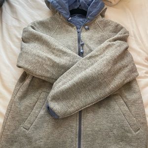 Reversible zip up hoodie